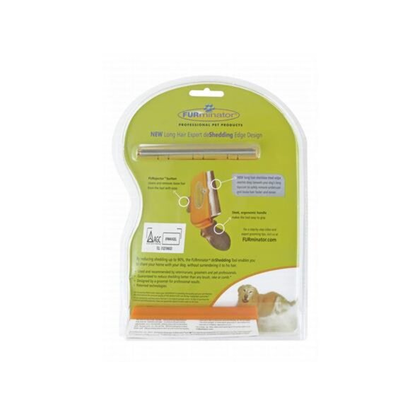 FURminator deShedding Tool with 4" Edge for Long Hair Large Dogs 51-90 Lbs - Picture 2 of 2